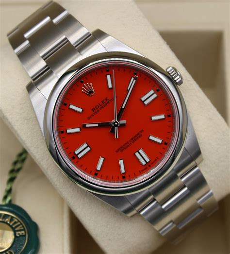 rolex oyster perpetual 41 red dial|rolex oyster perpetual neu.